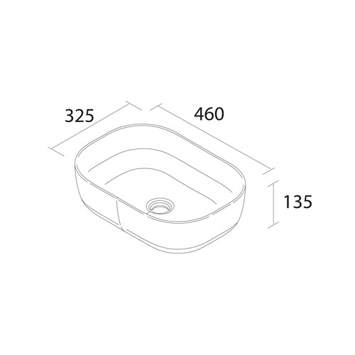 SALGAR CARLA 45 LAVABO PORCELANA BRILLO 455X325X135