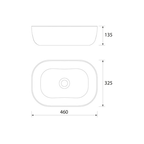 SALGAR CARLA 45 LAVABO PORCELANA BRILLO 455X325X135