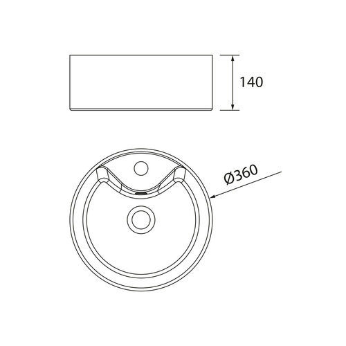 SALGAR LISBOA LAVABO PORCELANA BRILLO Ø 360