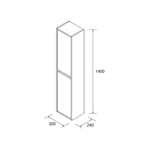 SALGAR NOJA PILAR BLANCO BRILLO 30X24X140