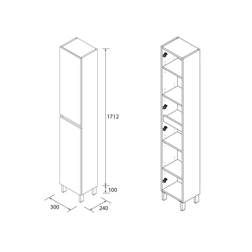 SALGAR INFINITY PILAR ROBLE AFRICA 30X24X181