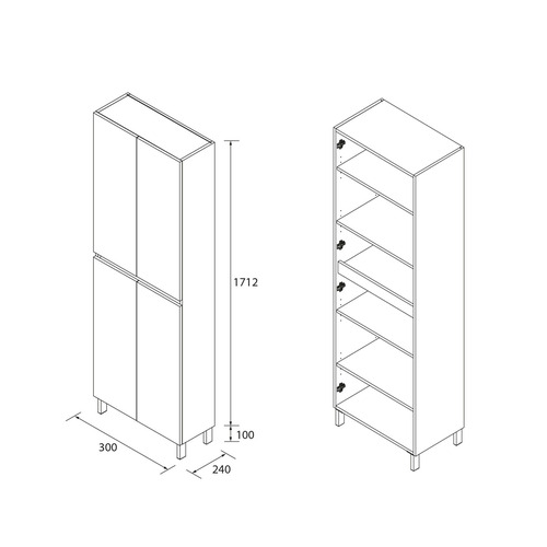 SALGAR INFINITY PILAR ROBLE AFRICA 60X24X181
