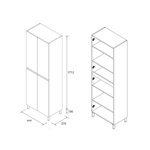 SALGAR INFINITY PILAR ROBLE AFRICA 60X37X181