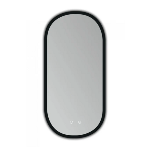 LEDIMEX TOKYO ESPEJO OVALADO NEGRO RETROILUMINADO 50X90