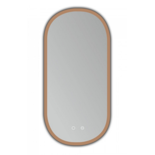 LEDIMEX TOKYO ESPEJO OVALADO ORO ROSA RETROILUMINADO 50X90