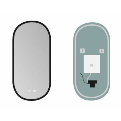 LEDIMEX TOKYO ESPEJO OVALADO ORO ROSA RETROILUMINADO 50X90