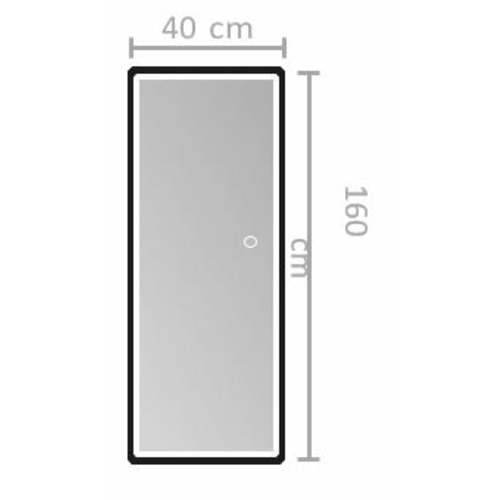 LEDIMEX NEW YORK ESPEJO RECTANGULAR NEGRO 40X160 CM