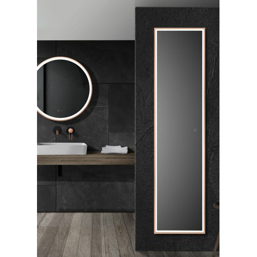 LEDIMEX NEW YORK ESPEJO RECTANGULAR ORO ROSA 40X160 CM