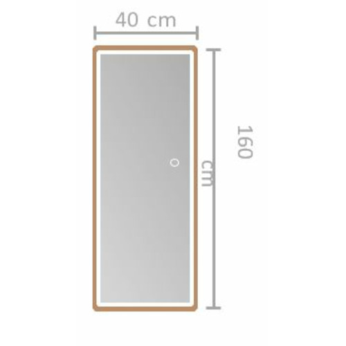 LEDIMEX NEW YORK ESPEJO RECTANGULAR ORO ROSA 40X160 CM