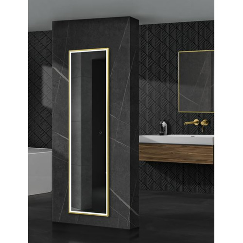 LEDIMEX NEW YORK ESPEJO RECTANGULAR ORO CEPILLADO 40X160 CM
