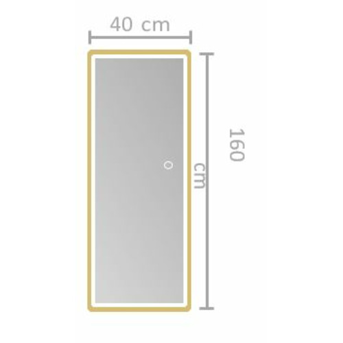 LEDIMEX NEW YORK ESPEJO RECTANGULAR ORO CEPILLADO 40X160 CM