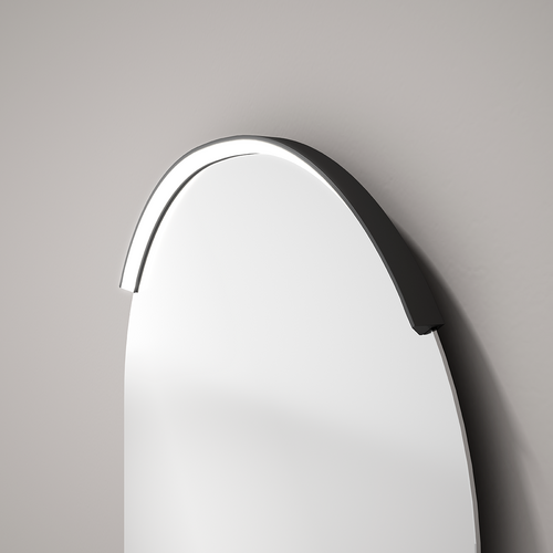 VISOBATH VOILE APLIQUE LED CURVO NEGRO 80 CM