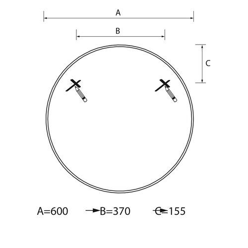 SALGAR OASIS ESPEJO REDONDO Ø 60 CM