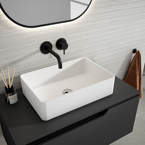 VISOBATH QUADRO LAVABO SOLID SURFACE BL MATE 48 CM