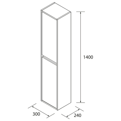 SALGAR NOJA PILAR BLANCO MATE 30X24X140