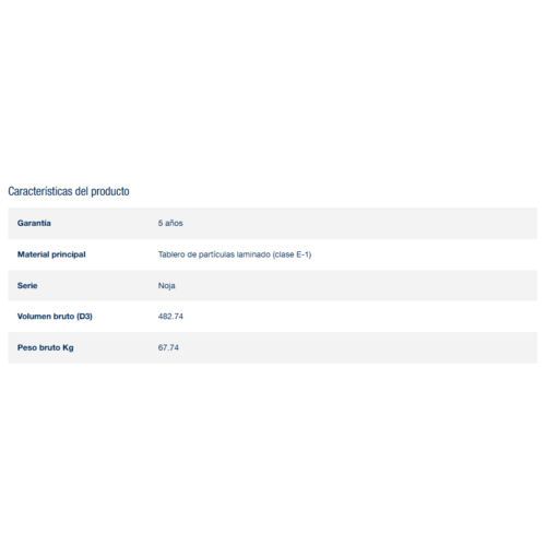 SALGAR NOJA CONJUNTO COMPLETO ROBLE AFRICA 100 CM