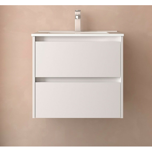 SALGAR NOJA BAJO + ENCIMERA PORCELANA BLANCO MATE 60 CM