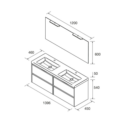 SALGAR NOJA CONJUNTO COMPLETO DOBLE 2S BLANCO BRILLO 140 CM