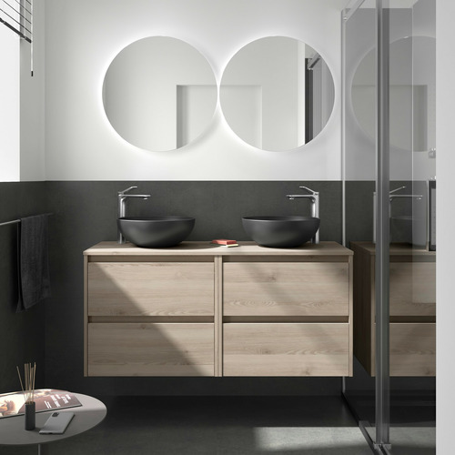 SALGAR NOJA BAJO DOBLE + ENCIMERA NATURAL 140 CM