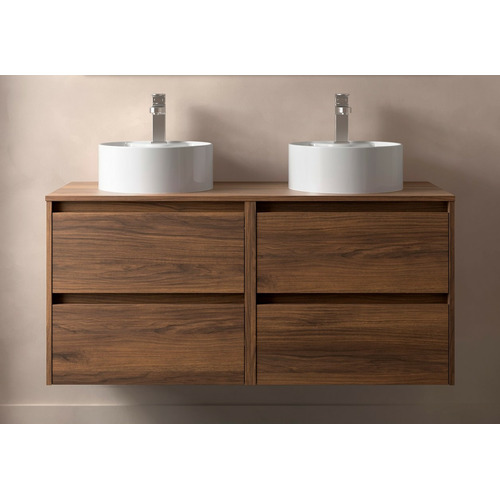 SALGAR NOJA BAJO DOBLE + ENCIMERA NOGAL MAYA 120 CM