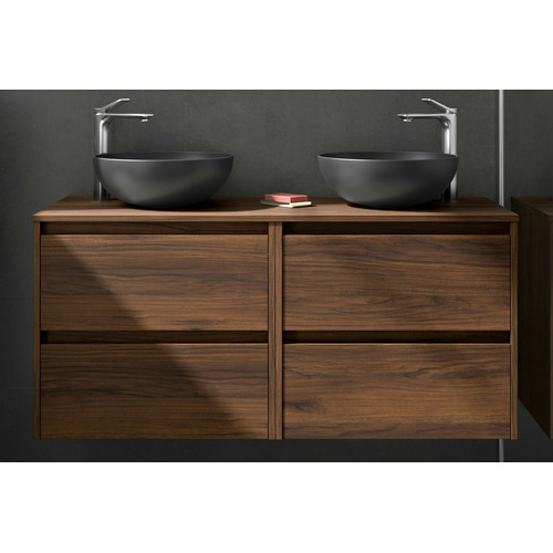 SALGAR NOJA BAJO DOBLE + ENCIMERA NOGAL MAYA 140 CM