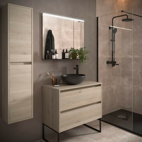 SALGAR NOJA BAJO + ENCIMERA NATURAL 80 CM