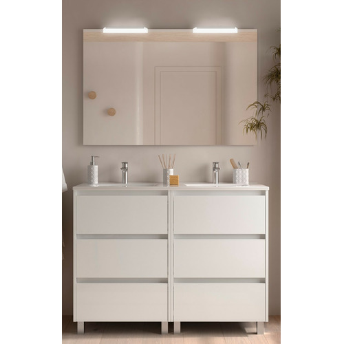 SALGAR NOJA CONJUNTO COMPLETO DOBLE 3C 2S BLANCO BRILLO 120 CM