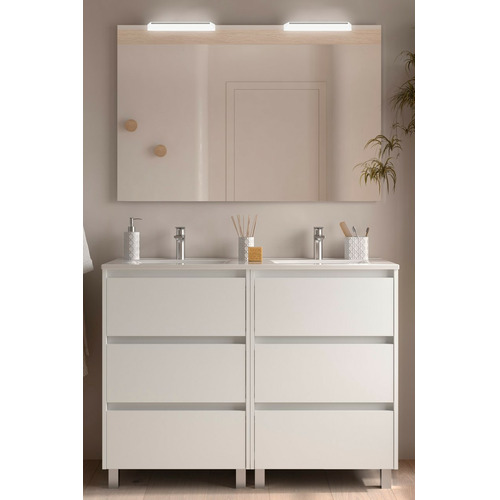 SALGAR NOJA CONJUNTO COMPLETO DOBLE 3C 2S BLANCO MATE 120 CM