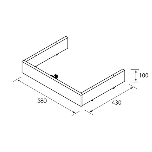 SALGAR ZÓCALO PARA MUEBLE CON PATAS BLANCO MATE 60 CM