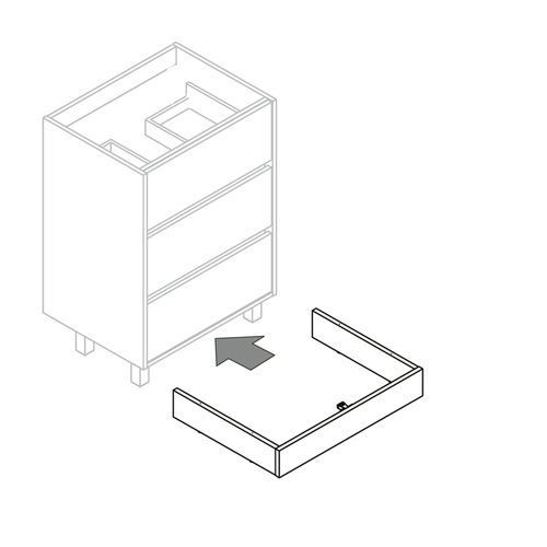 SALGAR ZÓCALO PARA MUEBLE CON PATAS NOGAL MAYA 60 CM