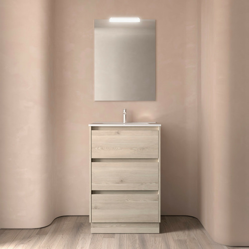 SALGAR NOJA BAJO + ENCIMERA PORCELANA 3C NATURAL 60 CM