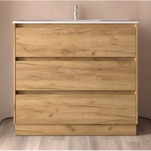 SALGAR NOJA BAJO + ENCIMERA PORCELANA 3C ROBLE AFRICA 100 CM