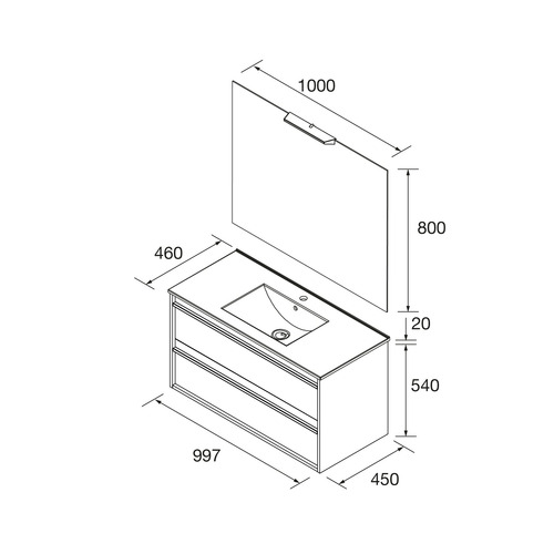 SALGAR ATTILA CONJUNTO COMPLETO 2C NATURAL 100 CM