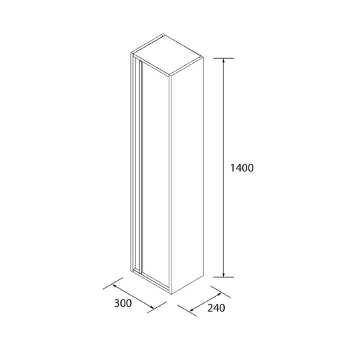 SALGAR ATTILA PILAR BLANCO MATE 30X24X140