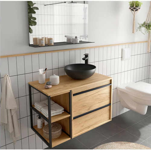 SALGAR ATTILA BAJO + ENCIMERA ROBLE AFRICA 85 CM