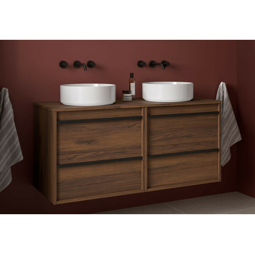 SALGAR ATTILA BAJO DOBLE + ENCIMERA NOGAL MAYA 120 CM