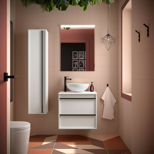 SALGAR ATTILA BAJO 2 C + ENCIMERA BLANCO MATE 60 CM