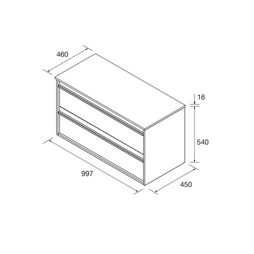 SALGAR ATTILA BAJO 2 C + ENCIMERA BLANCO MATE  100 CM