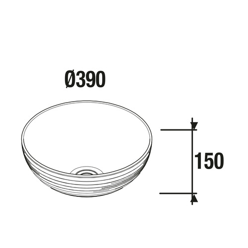 SALGAR SEDUCTION LAVABO PORCELANA BLANCA 39 CM