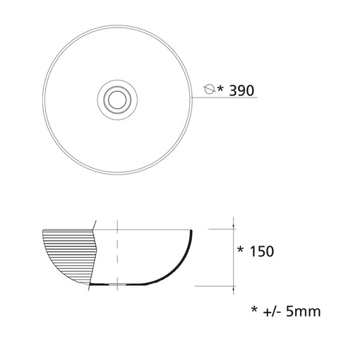 SALGAR SEDUCTION LAVABO PORCELANA BLANCA 39 CM