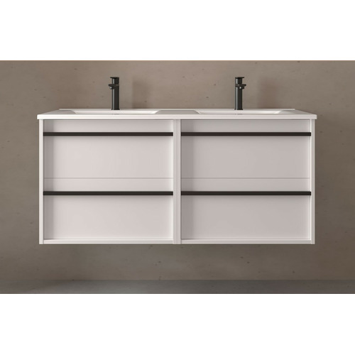 SALGAR ATTILA BAJO DOBLE 2S + ENCIMERA PORCELANA BLANCO MATE 120 CM