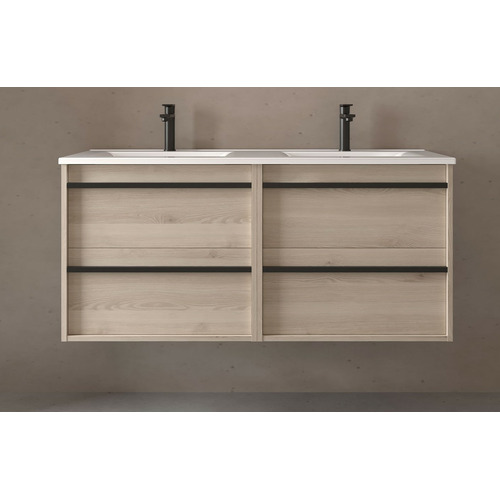 SALGAR ATTILA BAJO DOBLE 2S + ENCIMERA PORCELANA NATURAL 120 CM