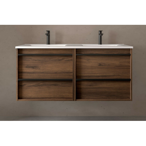 SALGAR ATTILA BAJO DOBLE 2S + ENCIMERA PORCELANA NOGAL MAYA 120 CM