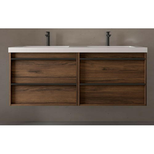 SALGAR ATTILA BAJO DOBLE 2S + ENCIMERA CARGA MINERAL NOGAL MAYA 140 CM