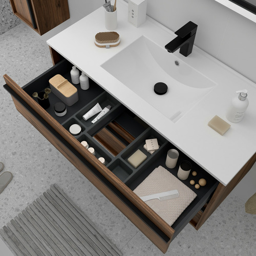 SALGAR ATTILA BAJO 2C + ENCIMERA PORCELANA NOGAL MAYA 60 CM