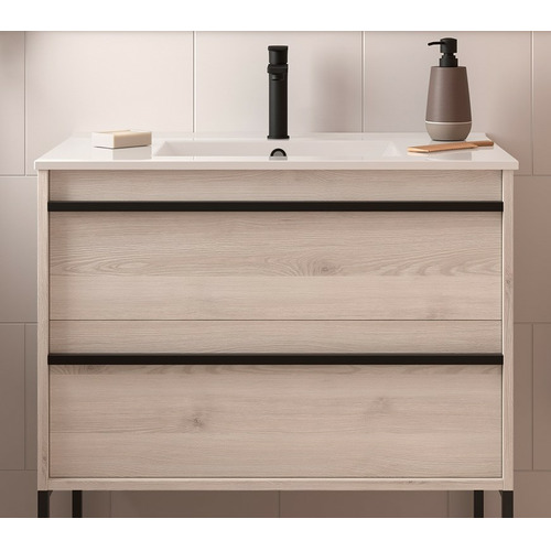 SALGAR ATTILA BAJO 2C + ENCIMERA PORCELANA NATURAL 80 CM