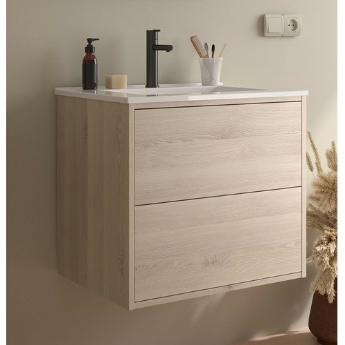 SALGAR OPTIMUS BAJO + ENCIMERA PORCELANA NATURAL 60