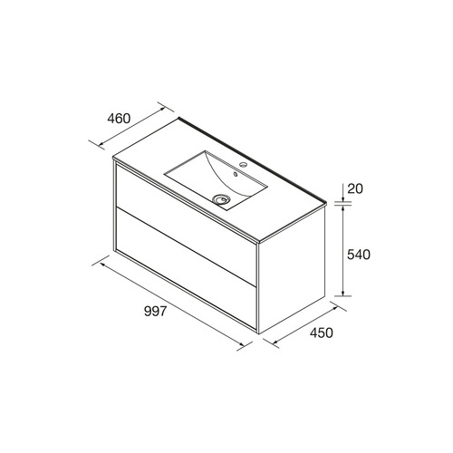 SALGAR OPTIMUS BAJO + ENCIMERA PORCELANA NATURAL 100