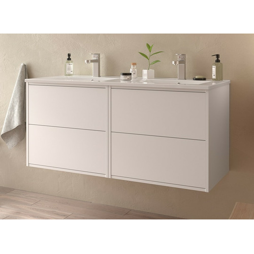 SALGAR OPTIMUS BAJO DOBLE + ENCIMERA PORCELANA BLANCO MATE 120