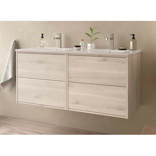 SALGAR OPTIMUS BAJO DOBLE + ENCIMERA PORCELANA NATURAL 120